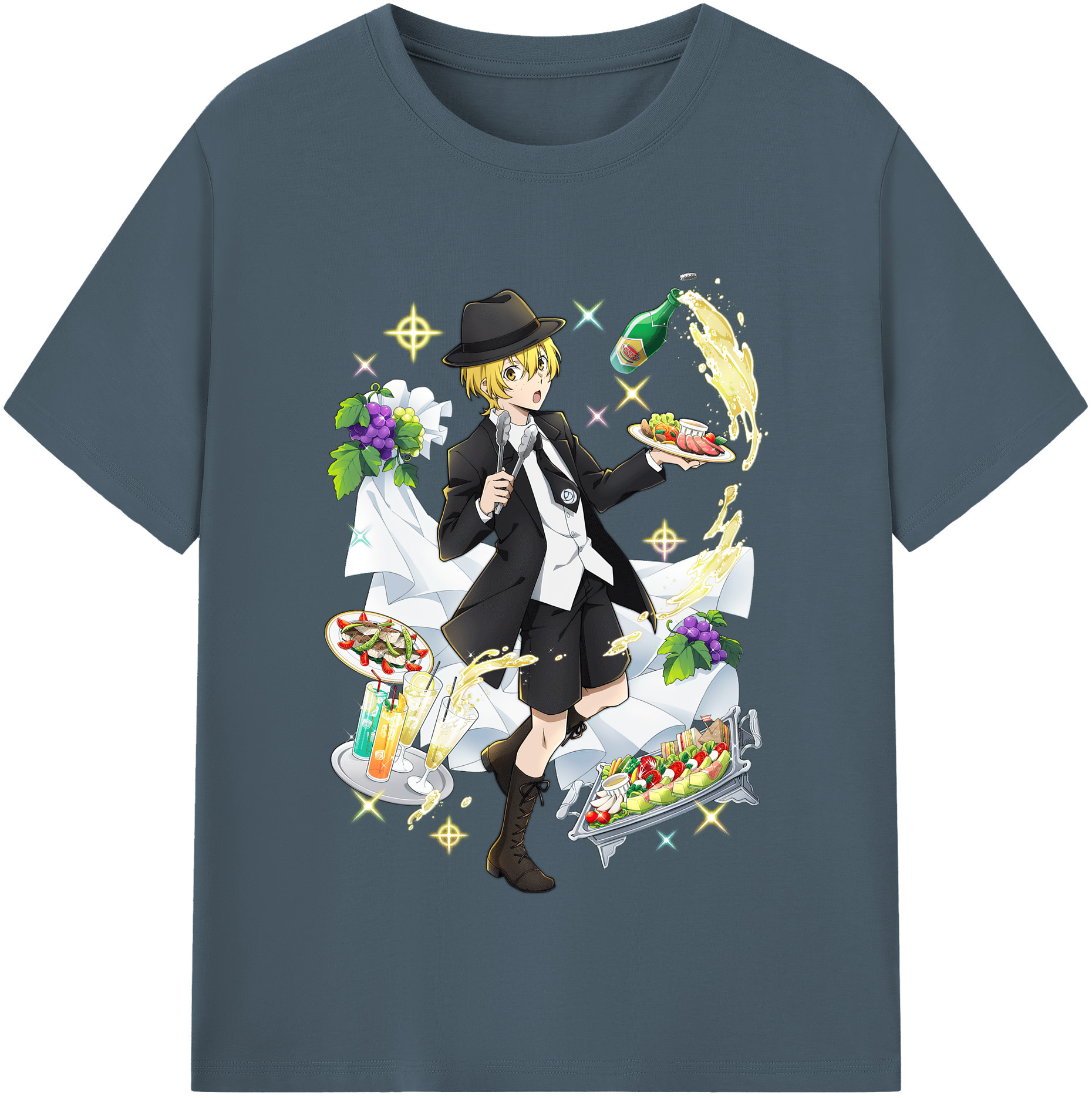 （画像用） 文豪ストレイドッグス Bungo Stray Dogs 綿100％半袖Tシャツ（フロントプリント）